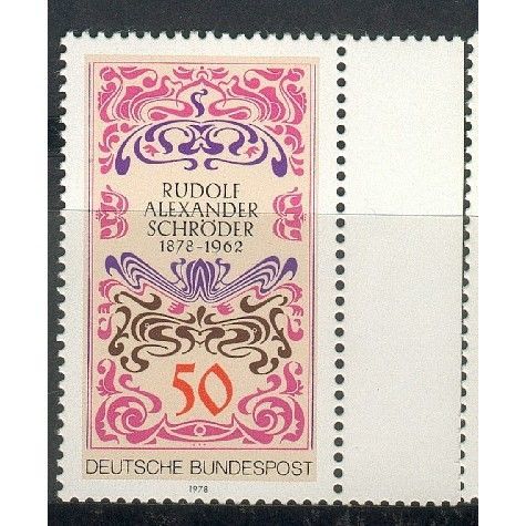 Germany 1978 - SG1846 - Birth Centenary of Rudolph Alexander Schroder (unused)
