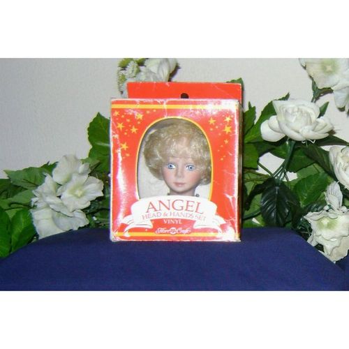 Fibre Craft Vinyl Angel Head and Hand Set Circa 1991 New In Box!!