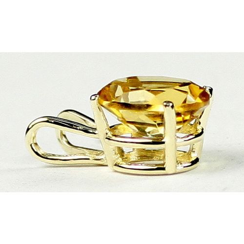 Citrine, 14KY Gold Pendant, P002