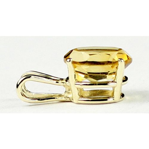 Citrine, 14KY Gold Pendant, P002