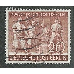 BERLIN -1954 20pf 'AUGUST BORSIG' FINE USED (EBID49-552)
