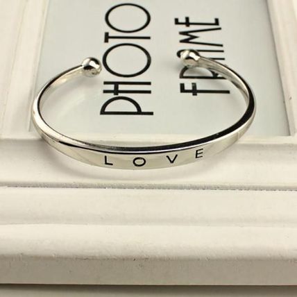 White Gold LOVE Bangle