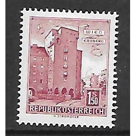 AUSTRIA 1957 BUILDINGS 1s.50 RED RABENHOF FLATS ERD BERG VIENNA SG 1307 M MINT