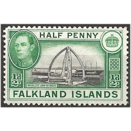 Falkland Island 1938 SG146 1/2d Black & Green Mounted Mint . .. .