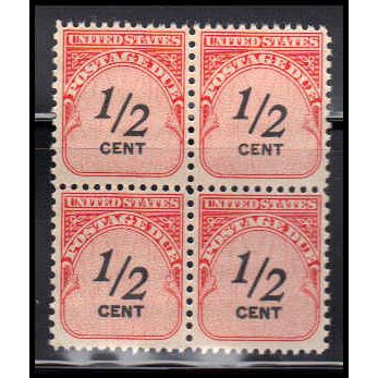J88 1/2c Postage Due Fine MNH Blk/4 O7059