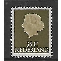 NETHERLANDS 1953 35c BROWN QUEEN JULIANA SG 781 M MINT
