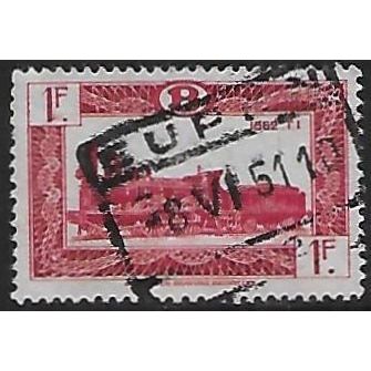 Belgium Epm Mi 279 A: 1 Fr. carmine-rose Railway Parcel Stamp: Locomotive: T. 1