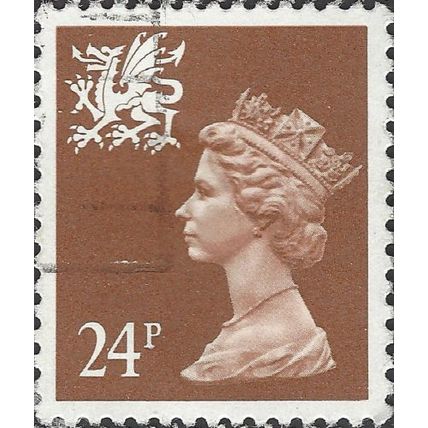 WALES, QE II, Machin, brown 1991, 24p, #5