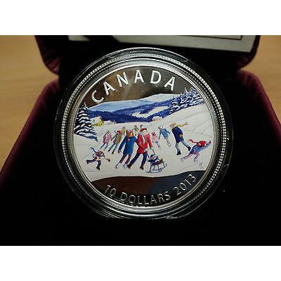 2013 $10.00 Canada Fine Silver Coin Winter Scene