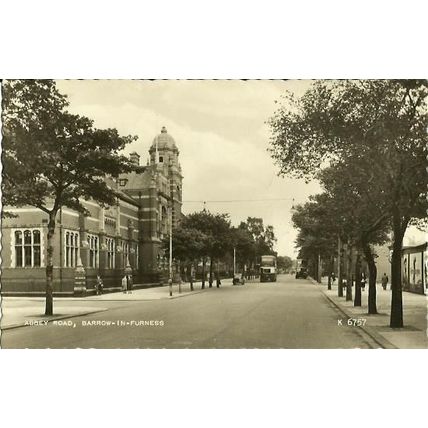 Lancashire BARROW IN FURNESS Abbey Road Postcard (Valentine K6757)