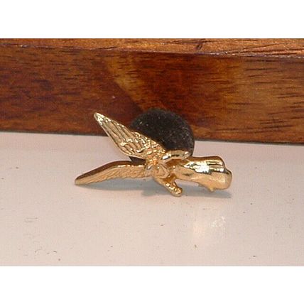 Pre-Owned Gold Tone Angel Winged Pin