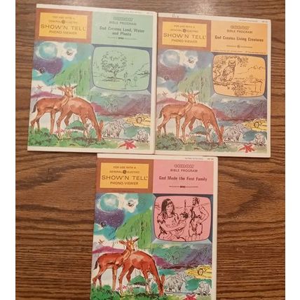 LOT of 6: Show N Tell Religious Records and Film Strips : Lot # 2 FREE Shipping