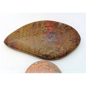 Yellow Moss Agate Freeform Gemstone Cabochon 56