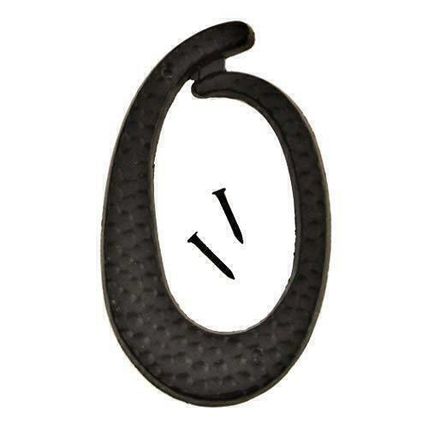 Hy-Ko Products DC-5/0 Die Cast Aluminum House Number 0 (ZERO) 4.5" High, Black,