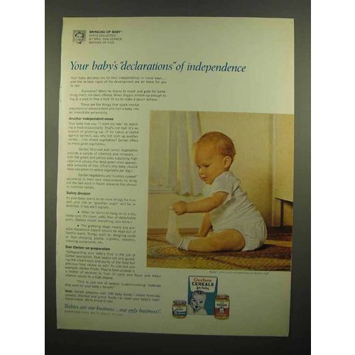 1965 Gerber Baby Food Ad - Delcarations of Independence