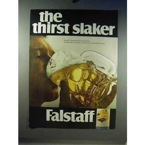 1968 Falstaff Beer Ad - The Thirst Slaker - Large Size