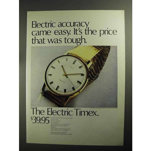 1968 Electric Timex Watch Ad - Accuracy Came Easy