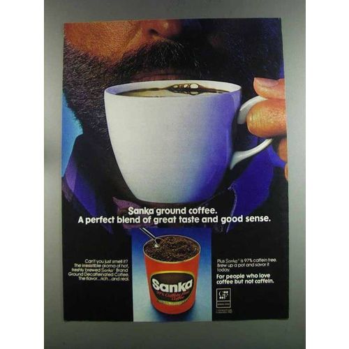 1982 Sanka Coffee Ad - Perfect Blend of Great Taste