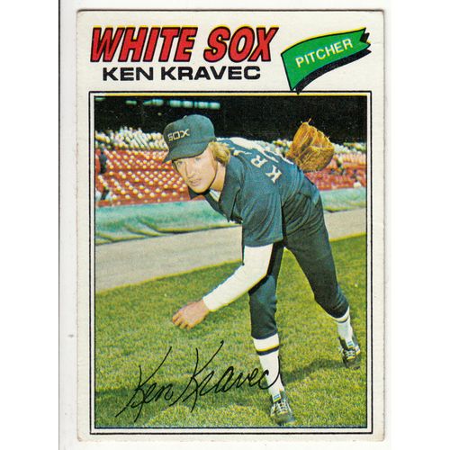1977 Topps baseball card 389 Ken Kravec – White Sox