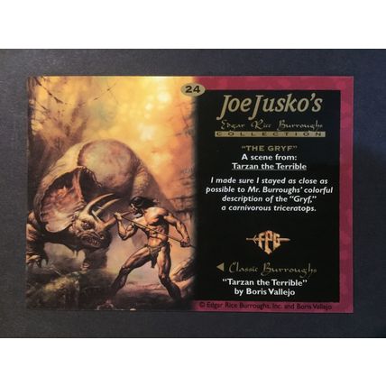 Joe Jusko: Edgar Rice Burroughs I trading card #24, excellent condition!