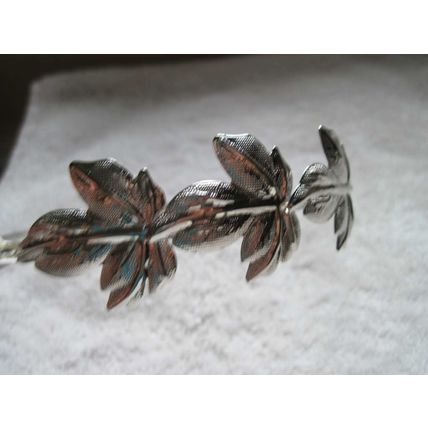Goody Fashionow Silver Metal Head Band Leaves Greek Costume Headband Leaf Hair