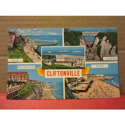 multiview, CLIFTONVILLE, MARGATE, KENT used postcard 1972 postmark =