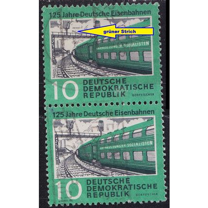 GERMANY DDR [1960] MiNr 0804 F47 ( OO/used ) [01] Eisenbahn Plattenfehler