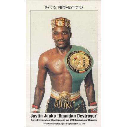 Justin Juuko Ugandan Destroyer Media Boxing Publicity Card Photo