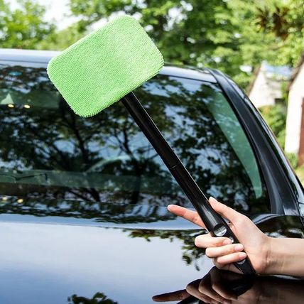 Car Window Cleaner Brush Kit Windshield Interior Glass Wiper With Long Hand