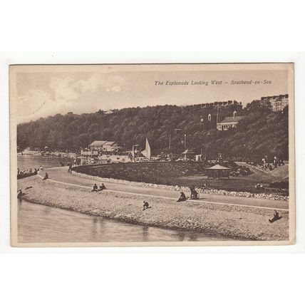 The Esplanade Looking West Southend-on-Sea Postcard 1945 Essex