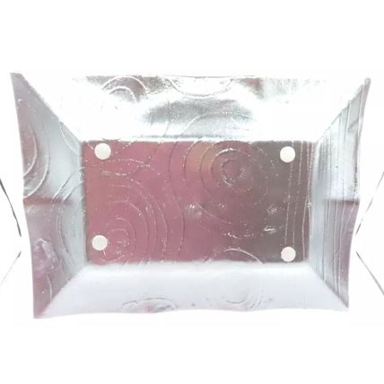 Soft Swirl Trinket Plate Red & Black Fluted Glass 3 CM Gift Home Decor Furnish