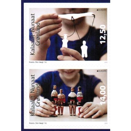 2015 Greenland Sc# 703-4 Mint NH - Europa old toys self-adhesive set of 2