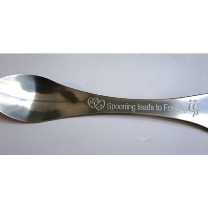 SPOONING LEADS TO FORKING PERSONALISED ENGRAVED SPORK LOVER VALENTINES FUN GIFT