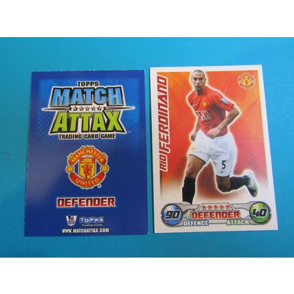 Rio Ferdinand - Manchester United - Match Attax 2008/09 Football Card