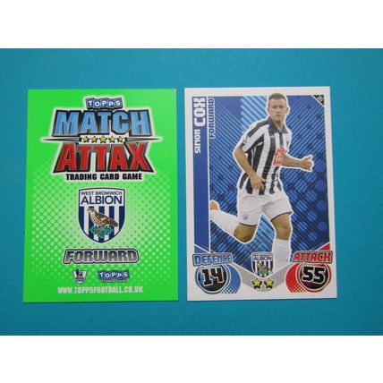 305. Simon Cox - West Brom - Match Attax 2010/11 Football Card EF1