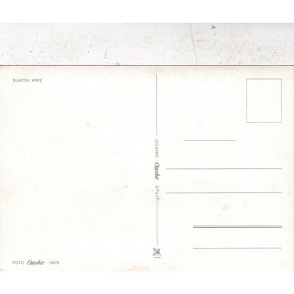 Slapovi Krke Croatia Postcard unused creased