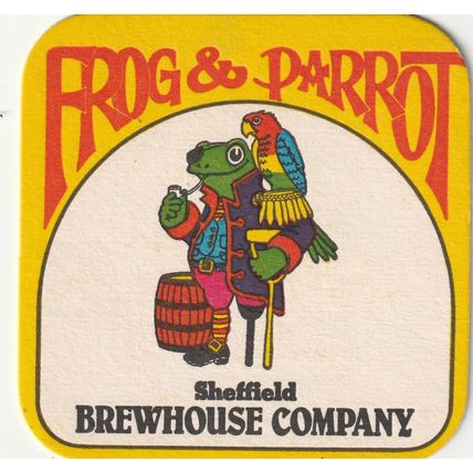 BEER MAT - FROG & PARROT BREWHOUSE (SHEFFIELD) - (Cat 001) - (1982)