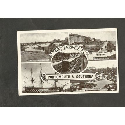 Postcard Hampshire Portsmouth and Southsea Multiview 1960s
