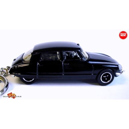 RARE KEYCHAIN BLACK CITROEN DS/ID 21/19/23D FRENCH POLICE