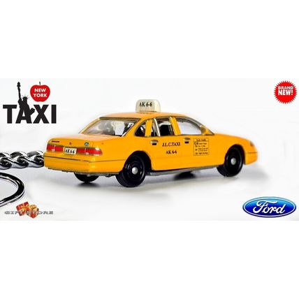 CUSTOM KEYCHAIN FORD YELLOW TAXI CAB