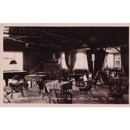 Skegness Woodside YMCA Billiard Snooker Room Old RPC Lincs Postcard