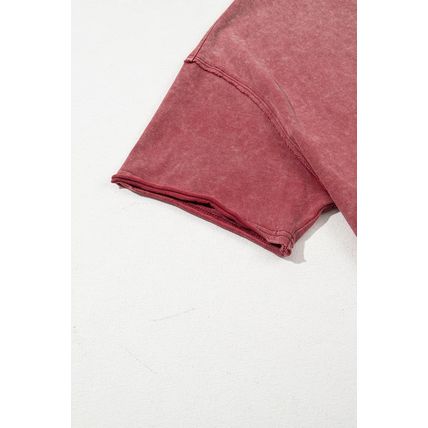 Clay One Shoulder Half Sleeve Oversized Tunic T Shirt