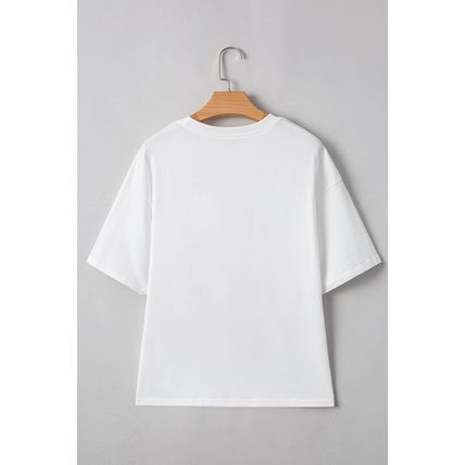 White Flag Bow Graphic Crewneck Tee