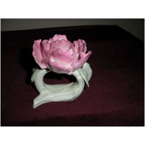 5 pc set Floral Ceramics Napkin Rings