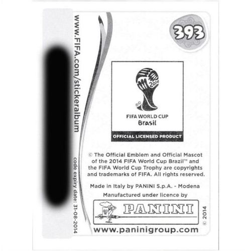 2014 Panini World Cup Soccer Stickers - #393 - Honduras Logo