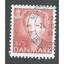 DEN 1990 3.75KR 'QUEEN MARGRETHE II' FINE USED (EBID43-018)