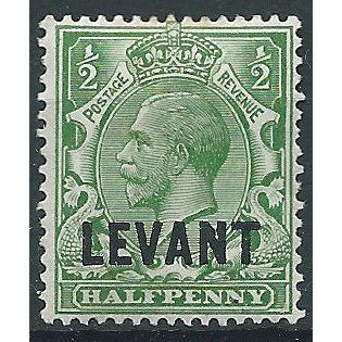 British Levant 1912 L16 1/2d Green Mounted Mint ..