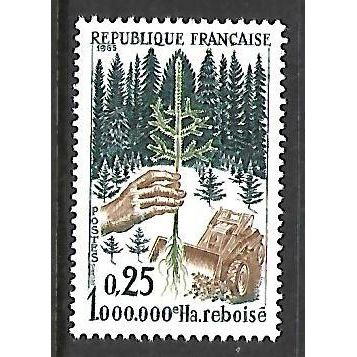 FRANCE 1965 REAFFORESTATION 25c ONE MILLION HECTARES SG 1693 M MINT#2