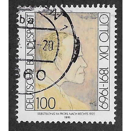 GER 1991 100pf 'OTTO DIX' FINE USED (EBID62-949)