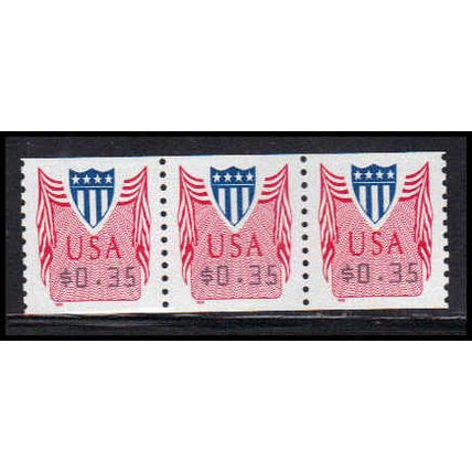 CVP33 35c Shield Very Fine MNH Strip of 3 PA5337